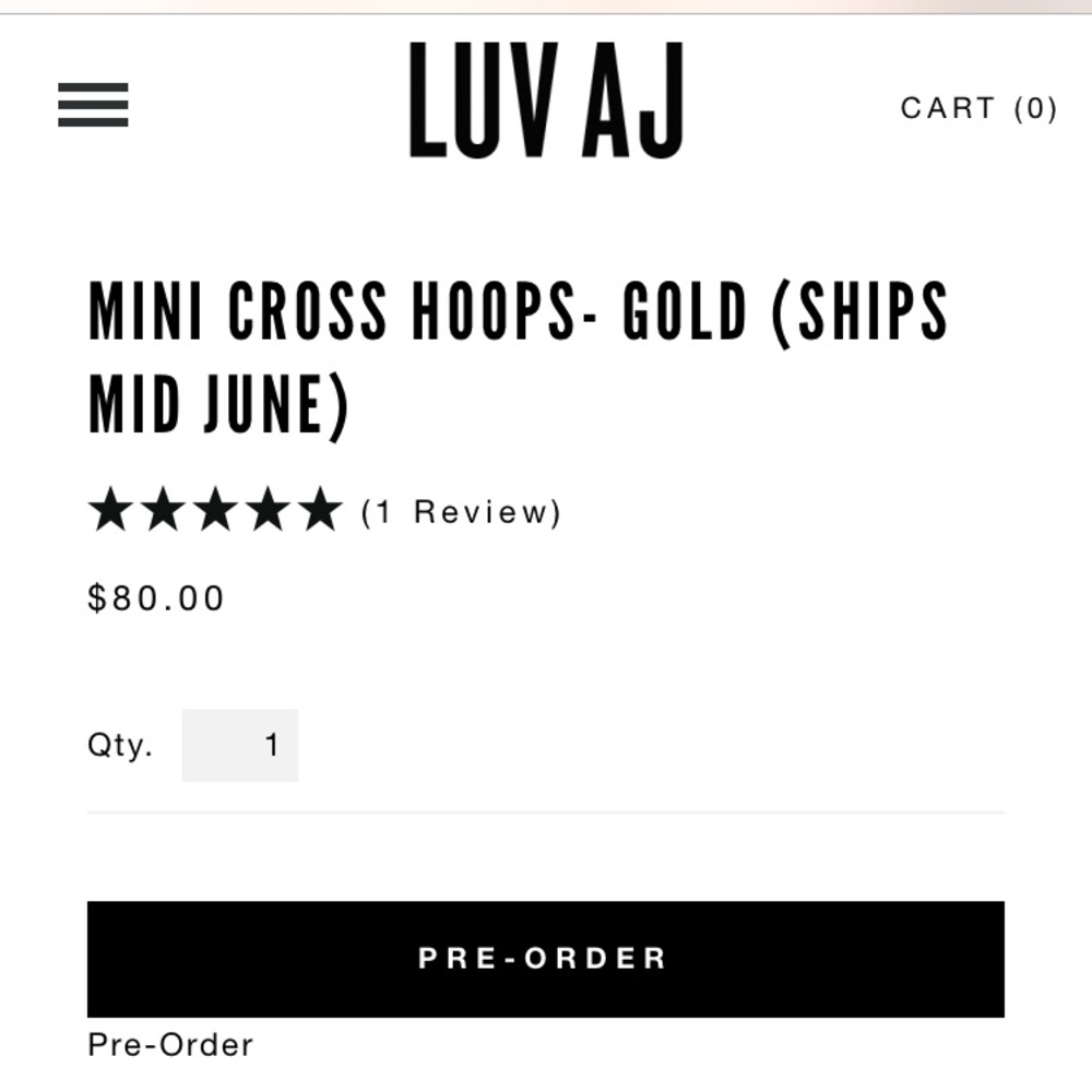 LUV AJ GOLD MINI CROSS EARRINGS DAINTY MEJURI BAUBLEBAR VANESSA MOONEY REVOLVE - Picture 6 of 16